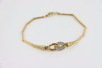 1 gold and stone articulated bracelet, 1...