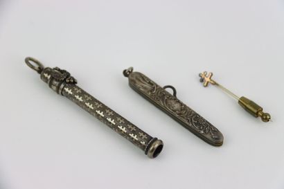 1 lot of antique silver-plated metal objects...
