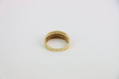 1 gold and diamond ring, TD 54. Gross weight:...