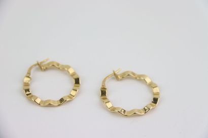 2 pairs of gold earrings, 1 pair 2 gold,...