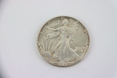 1 silver One Dollar coin, Year 1987. Gross...
