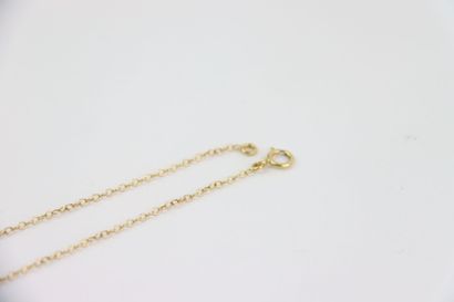 1 gold necklace set with stones, length 44...