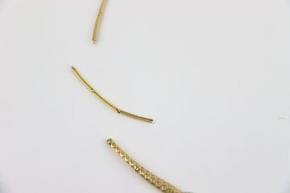 1 broken gold necklace with stones. Gross...