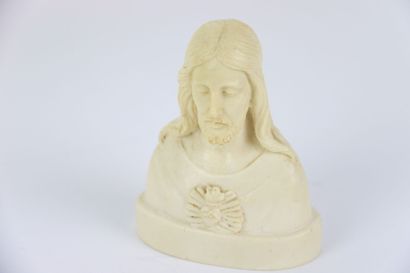 1 lot of 5 religious sculptures in resin,...