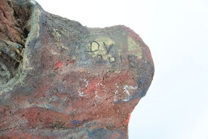 1 terracotta sculpture, female bust, modern...