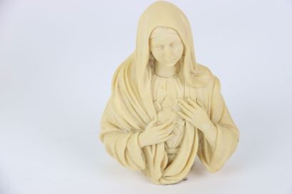 1 lot of 5 religious sculptures in resin,...