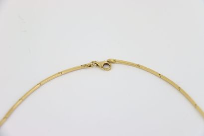 1 broken gold necklace with stones. Gross...