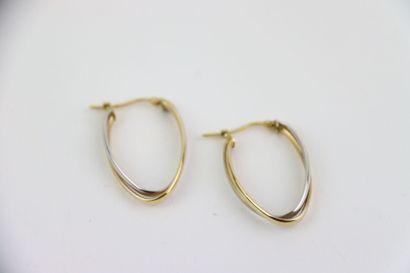 2 pairs of gold earrings, 1 pair 2 gold,...
