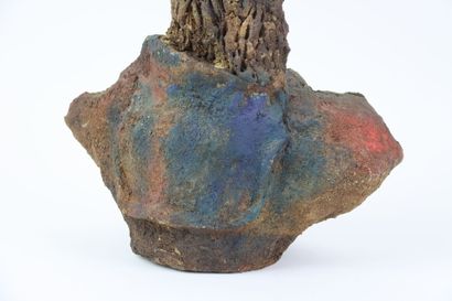 1 terracotta sculpture, female bust, modern...