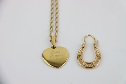 1 set of gold-plated metal jewelry including:...