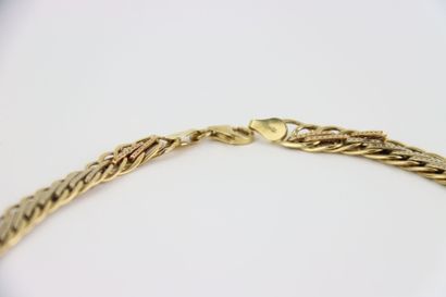1 3-gold necklace, 47 cm (damaged). Gross...