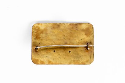 Jean DESPRES (1889-1980).
Hammered gilt bronze...