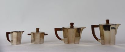 Four-piece coffee service in silver-plated...