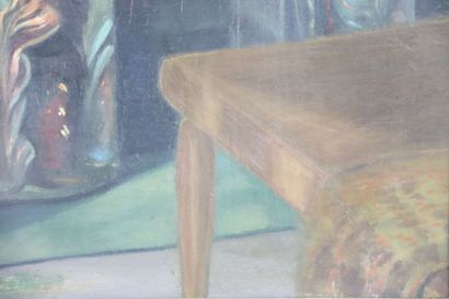 Yvette FRISON (20th).
Art Nouveau interior...