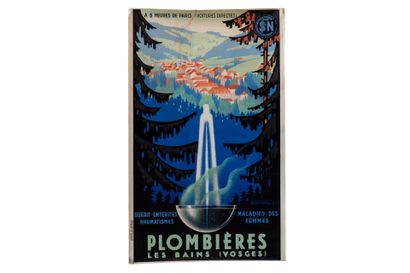 PLOMBIERES LES BAINS (VOSGES) 
Lithographed...