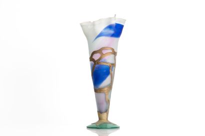 SILVIY à MURANO. 
Vase en verre marmoréen...