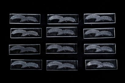 LALIQUE France. 
Suite of twelve 