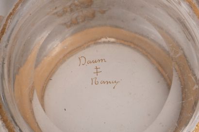 DAUM-Nancy. 
Bonbonnière de forme ovoïde...