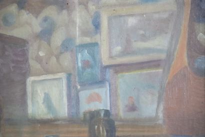 Yvette FRISON (20th).
Art Nouveau interior...