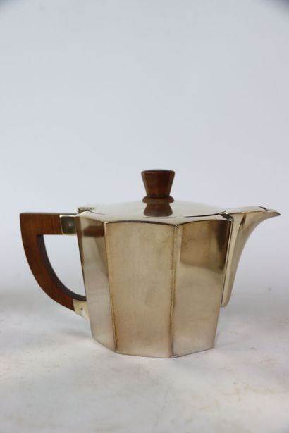 Four-piece coffee service in silver-plated...