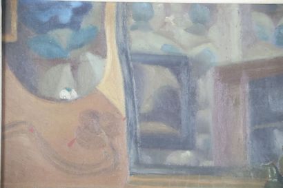 Yvette FRISON (20th).
Art Nouveau interior...