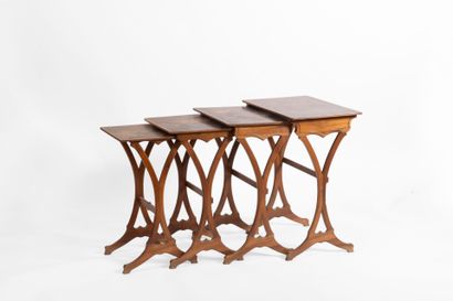 Émile GALLÉ (1904-1936).
Suite of four nesting...