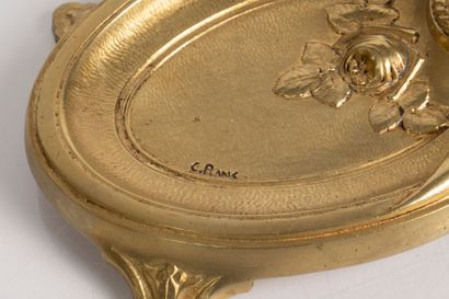 Charles RANC (XIXe-XXe).
Lampe en bronze...