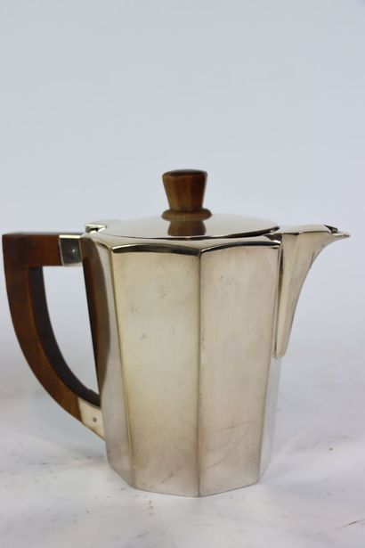 Four-piece coffee service in silver-plated...