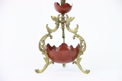 Tulip-tree vase in cut glass resting on a...