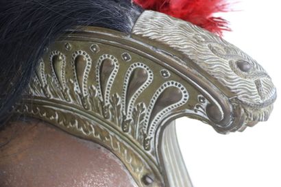 Casque de troupe de dragon modèle 1874. 
Bombe...
