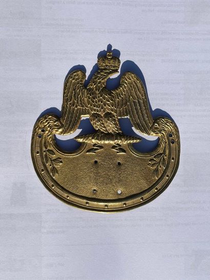 Plaque de Shako d'officier au règlement 1810.
Attribué...