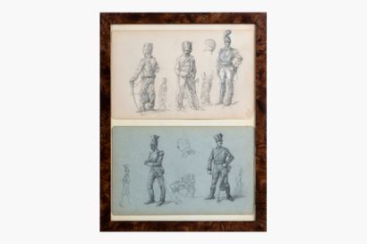 Léon Joseph VOIRIN (1833-1887). 
Double feuillet...