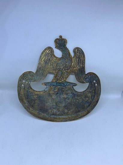 Plaque de Shako d'officier au règlement 1810.
Attribué...