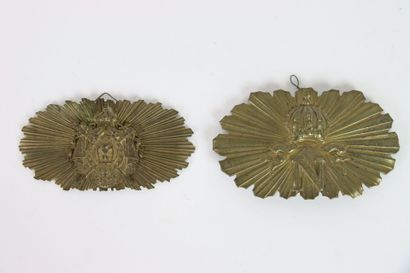 Ensemble de deux plaques de giberne.
Guide...