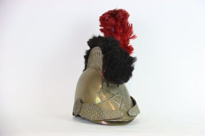 Casque de pompier modèle 1848.
Bombe en laiton,...