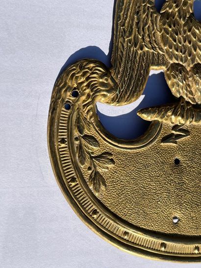 Plaque de Shako d'officier au règlement 1810.
Attribué...