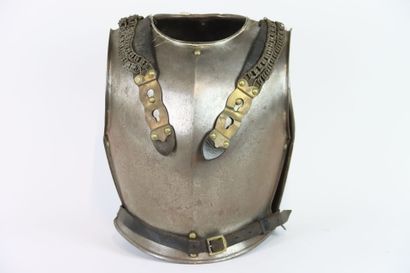 Cuirasse de troupe cuirassier modèle 1825.
Plastron...
