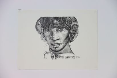 Roland GRÜNBERG (1933-2021) Atelier de. 
Portrait...