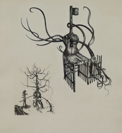 Roland GRÜNBERG (1933-2021) Atelier de. 
Chaise...