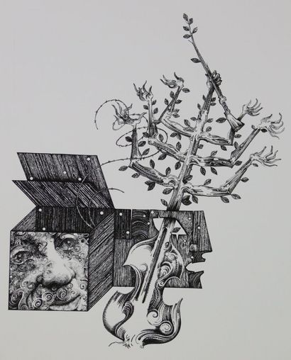Roland GRÜNBERG (1933-2021) Atelier de. 
L'Homme...