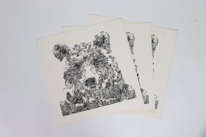Roland GRÜNBERG (1933-2021) Atelier de. 
Tête...