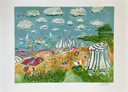 Jean-Claude PICOT (1933-).
Ciel menaçant.
Lithographie...