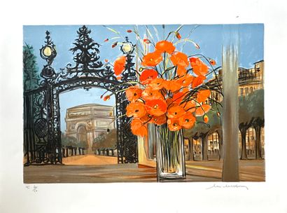 MICHEL-HENRY (1928-2016).
Le Parc Monceau...