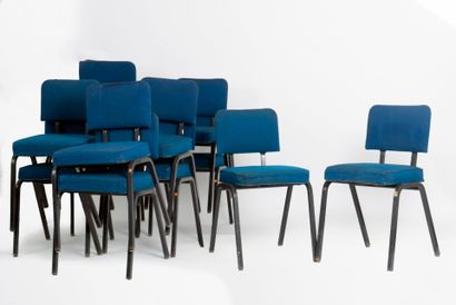Roger TALLON (1929-2011) 
Suite de 13 chaises...