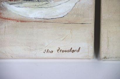Elsa TROUSLARD (XXe)
Soleil couchant. 
Paire...