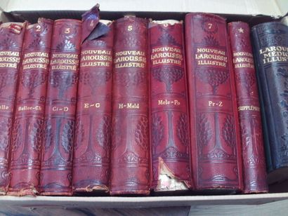 Mannette 218 contenant: 9 volumes Larousse...