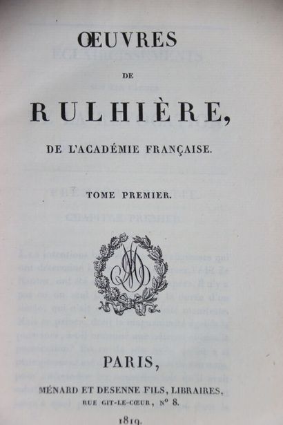 Réunion de trois livres, comprenant: 
- OEuvre...