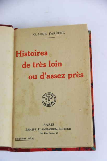 [LOT DE 2 LIVRES] FARRÈRE (Claude) - Histoires...
