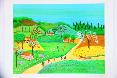Annette CODAGNONE (1940-).
Composition.
Lithographie...