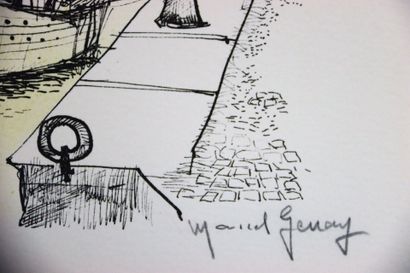 Marcel GENAY (1929-1993).
Le Pont Neuf.
Lithographie...